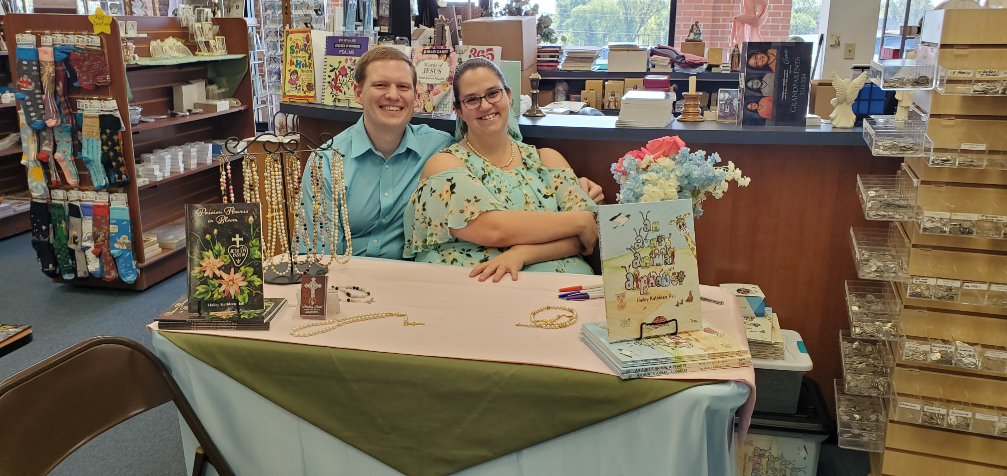 Michael and Hailey at their 2023 book signing event